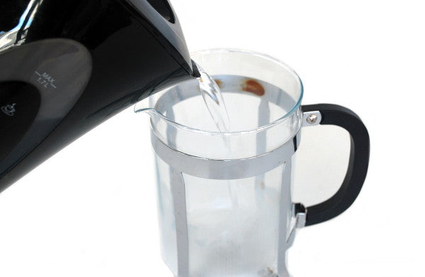 Kettle Pouring Water Into French Press