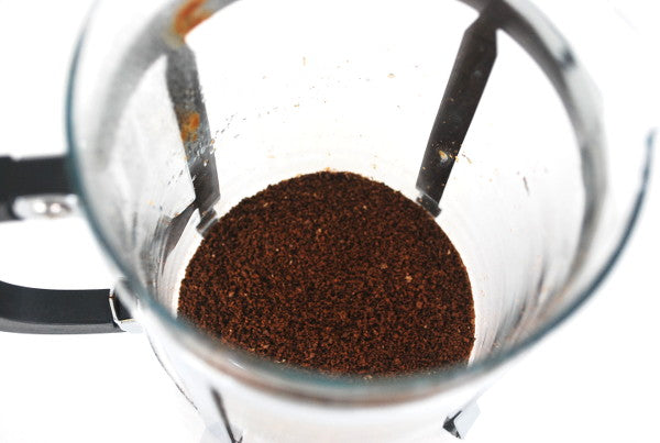 Ground Coffee In Coffee Plunger