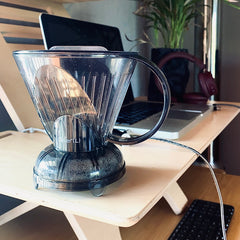 Abid's Clever dripper for brewing coffee in the office