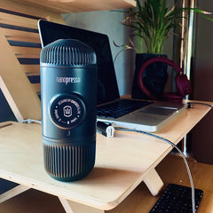 Nanopresso portable espresso coffee maker for the office