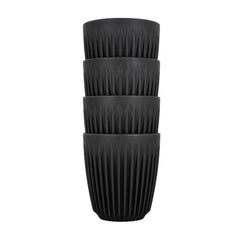 Huskee Coffee Cup Charcoal Black Colour 235ml pack of four