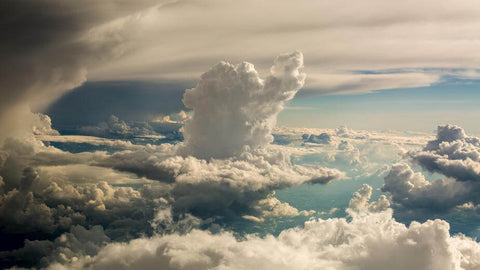 Cloudy sky from above