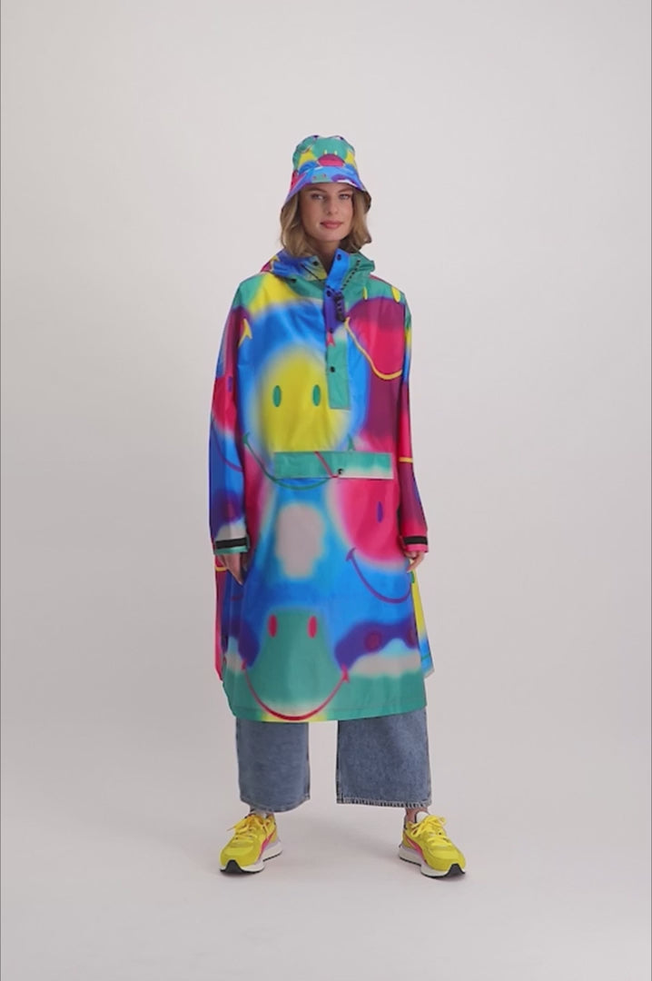 Rainbow Art x Smiley - Rain Poncho#N# – Rainkiss Rain Ponchos