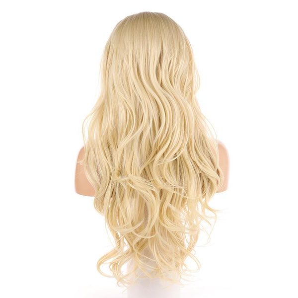 Synthetic Wavy Hair Full Lace Wig Blonde 613#