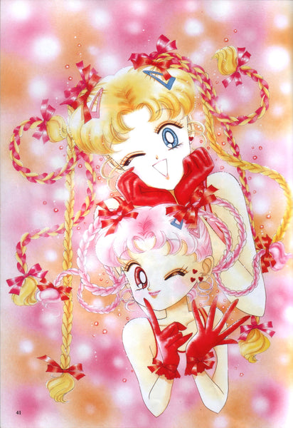 Sailor Moon and Sailor Chibi Moon Manga Art