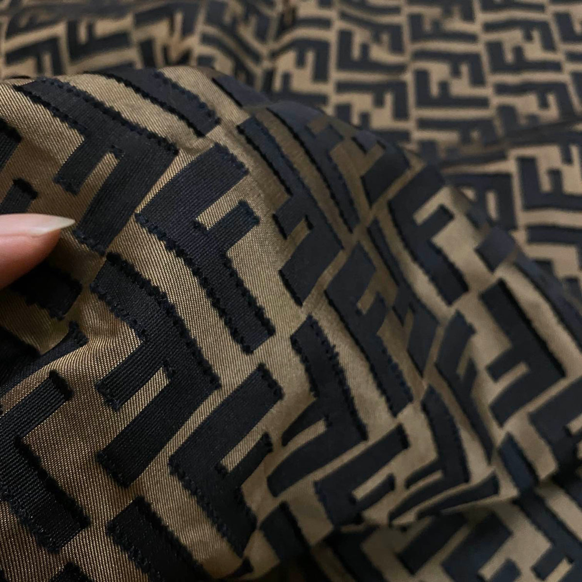 brown fendi fabric