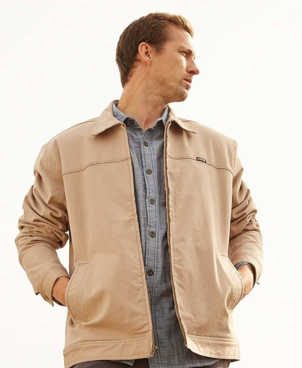 mens sherpa lined canvas jacket