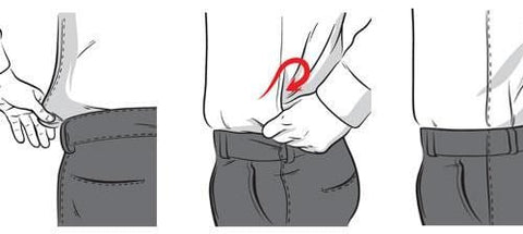 How to tailor a shirt - military tuck method
