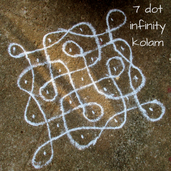7 dot infinity kolam