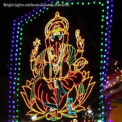 ganesh chathurthi celebrated with lights