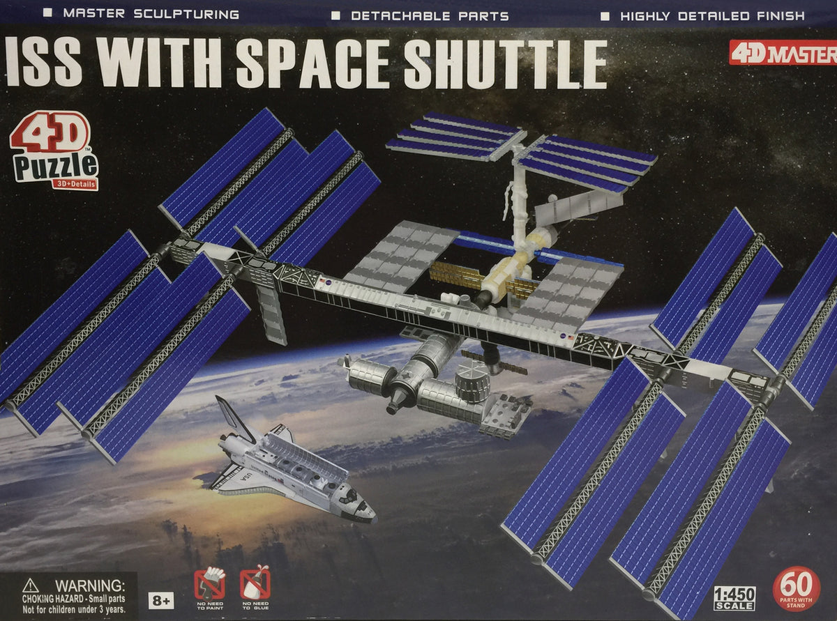 60-Piece 1/450 Scale 4D Vision International Space Station with Space Shuttle