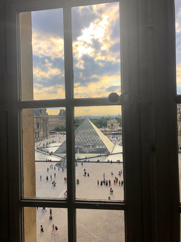 Sun shining on the Musee du Louvre, Paris 