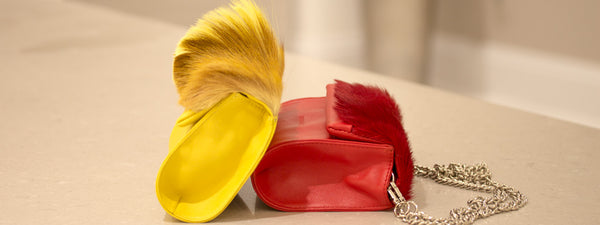sherene melinda mini handbag in sproingbok hair-on-hide and nappa