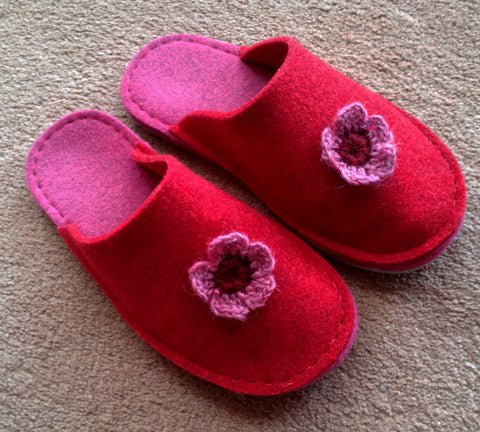 A Joe's Toes slipper kit by Caroline our Slipper of the month