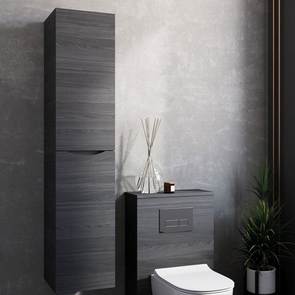 black bathroom cabinet over toilet