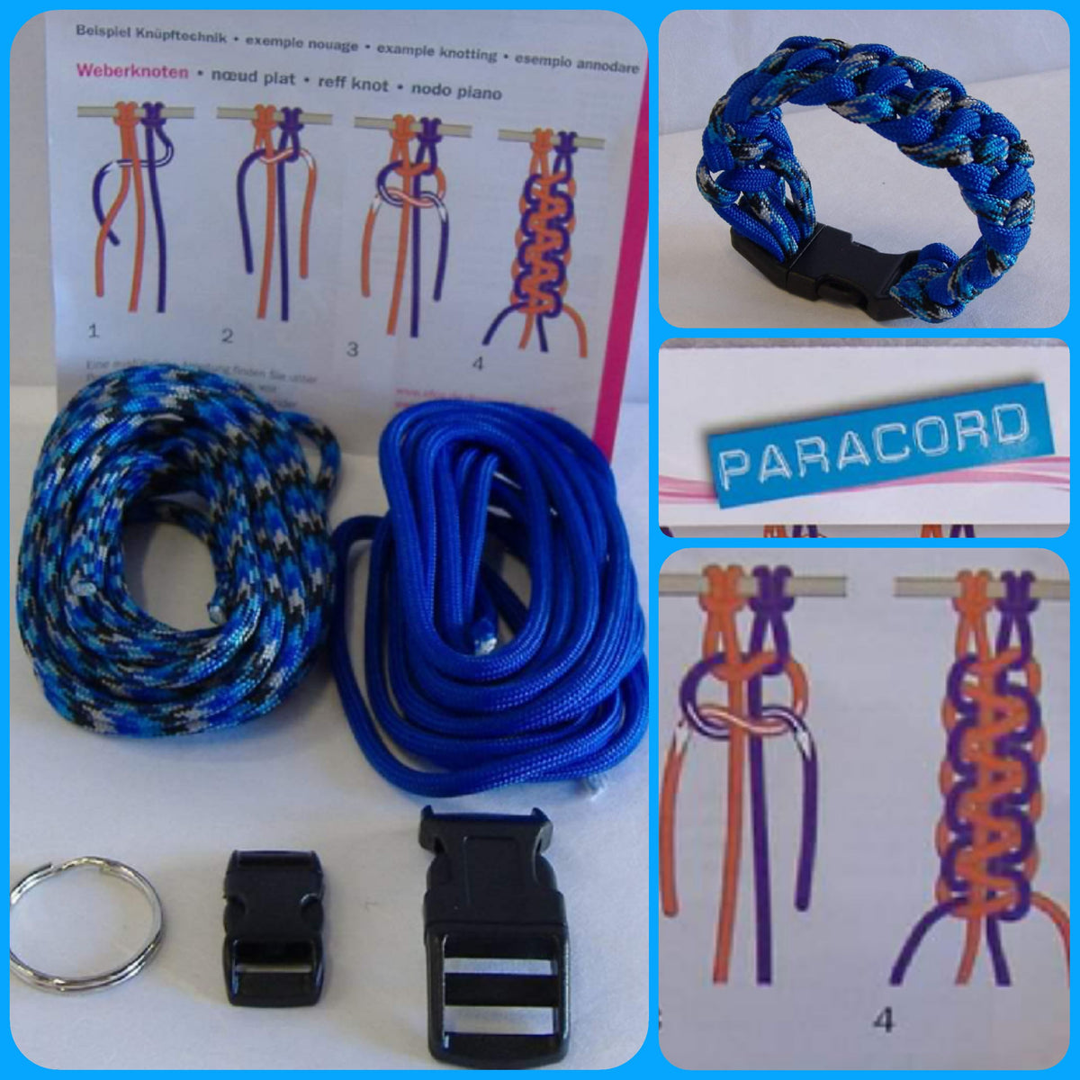 yodensity Kit di Strumento a maglia mestiere a Tisser Jig Bracciale Maker per DIY Corda paracadute Paracord Bracciale L 