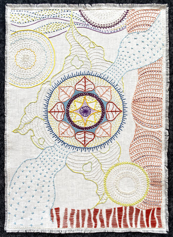Hand embroidered mandala by April Sproule