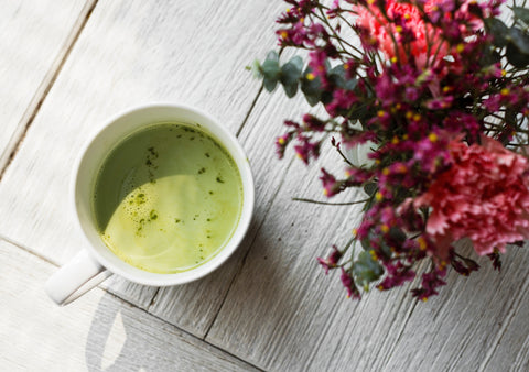 Matcha tea in a mug