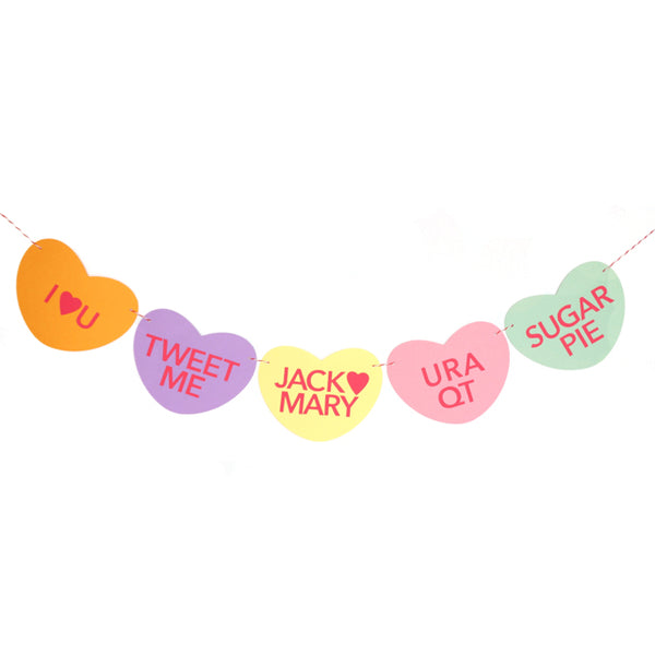 Candy Heart Garland File For Cutting Machines Svg Dxf Pdf Especially Paper