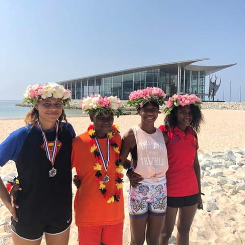 FOHER Co Ambassador Zeetah Nuttall in PNG after winning the National Sprint Triathlon title 