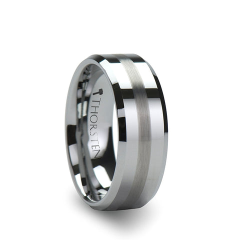 GRENOBLE_Beveled_Tungsten_Carbide_Ring_with_Brushed_Stripe_-_6mm_8mm ...