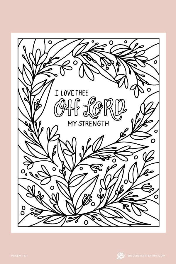 FREE coloring pages for mamas - from B Goods Lettering