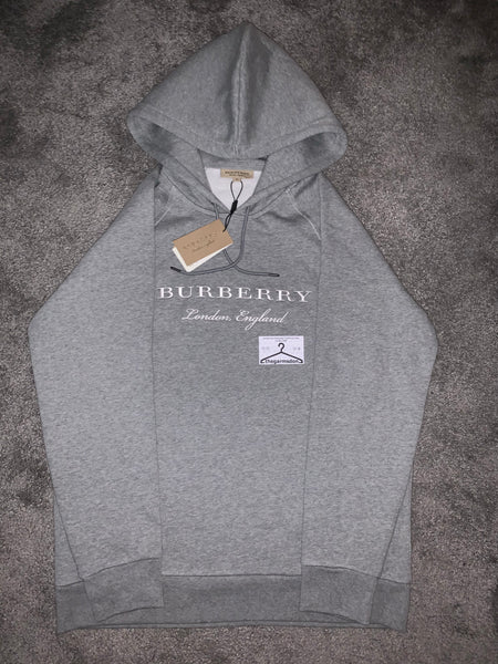 burberry london england hoodie grey