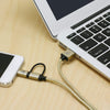 Apple MFI Certified IOGEAR 2-in- Lightning and Micro USB to Reversible USB Cable for iPhone 6/6s/7/7Plus, iPad, iPad mini, Samsung, HTC, and more 1 Meter/3.3 Feet, Gold