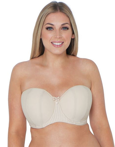curvy kate luxe strapless d-j cup bra biscotti