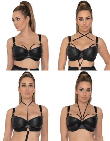 scantilly harnessed half cup bra