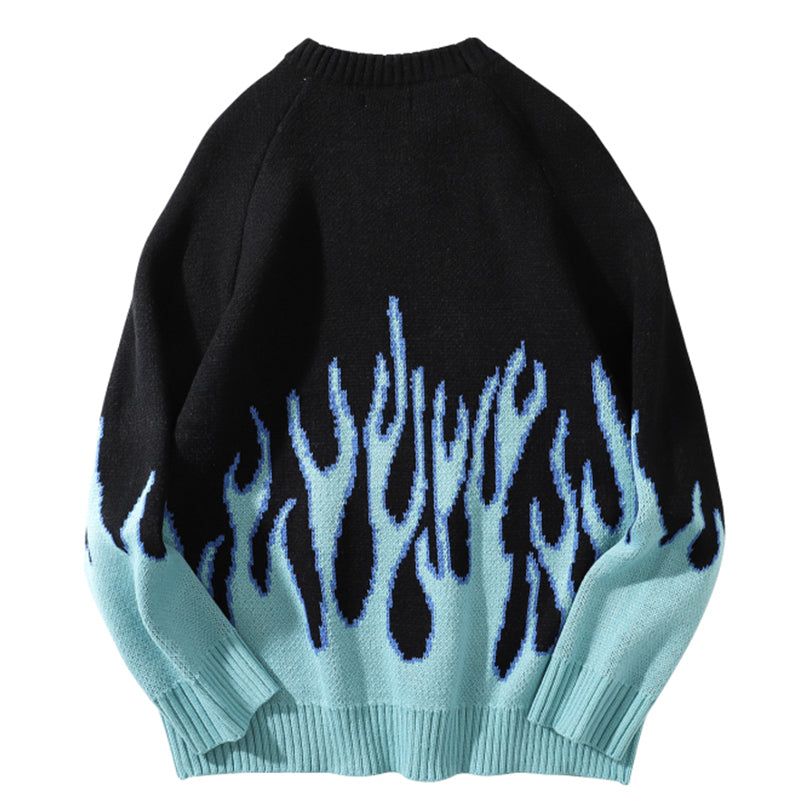 blue flame sweater