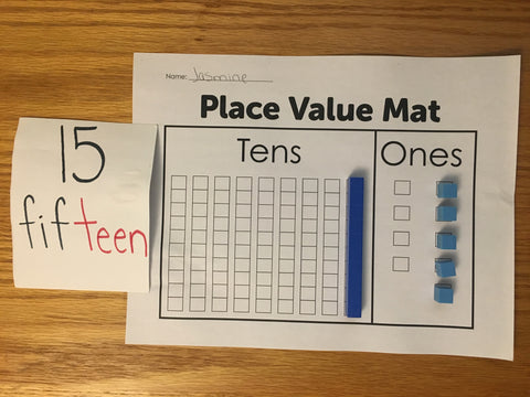 making fifteen with the place value mat