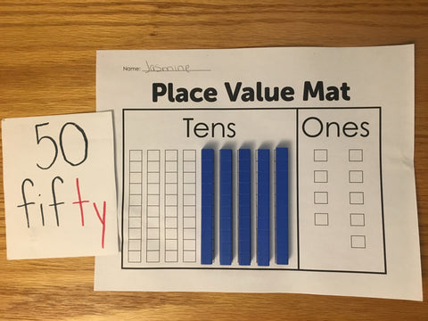 making fifty with the place value mat