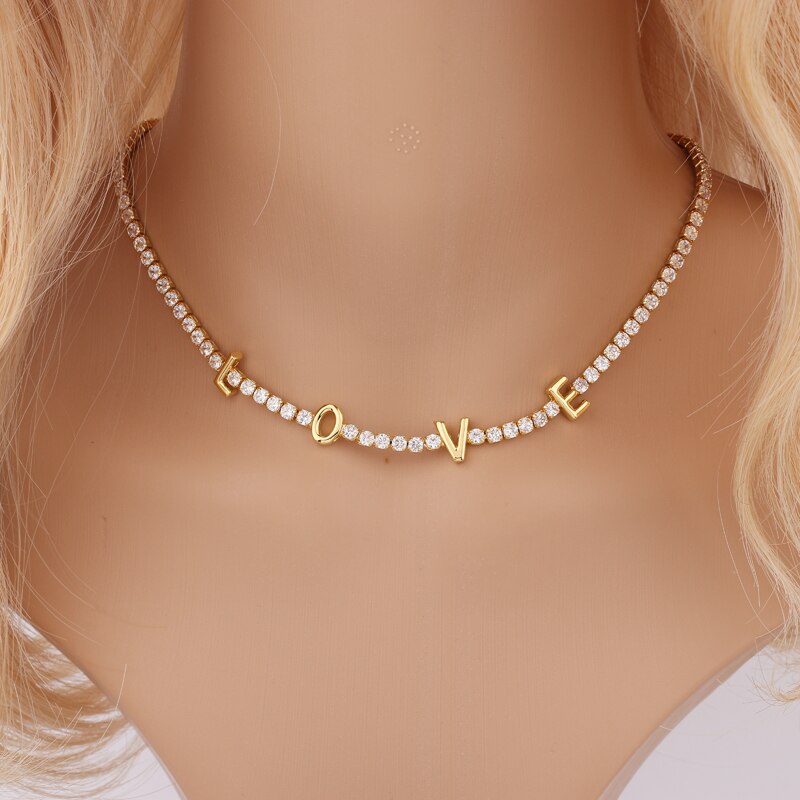 MYYQ Women Necklace Pendant,Love Plating Alloy Diamond Necklace Earrings Ring Bracelet Set of 4 Plating Accessories Perimeter 45cm 