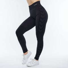 Hummel -Dames Clea Mid Waist Leggings -Zwart