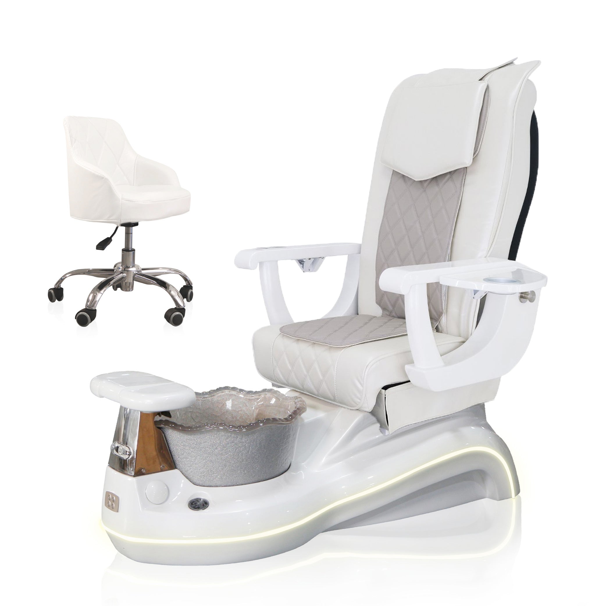 white pedicure chair