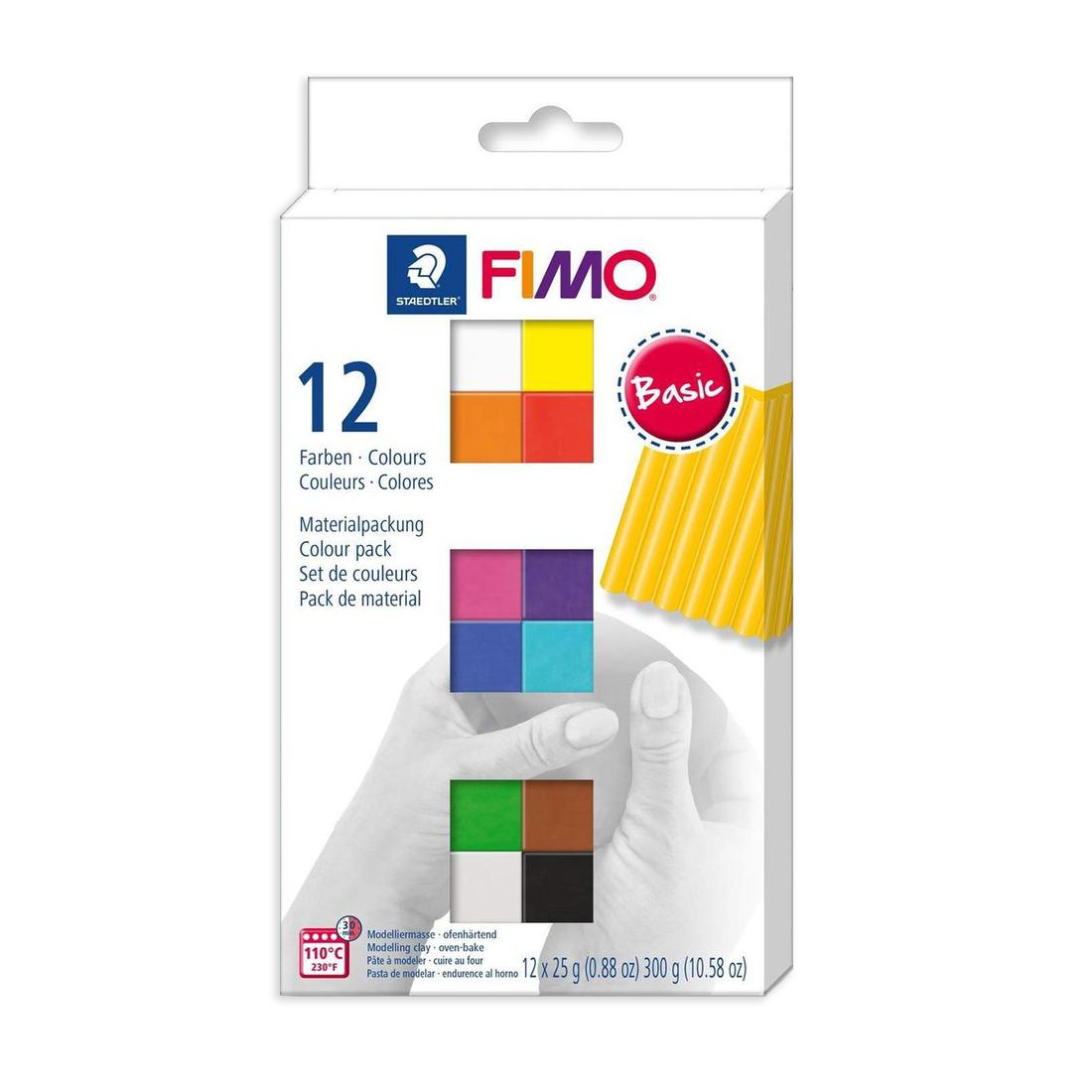 Product gewoon terugvallen Fimo Polymeer Klei - Set van 12 basis kleuren | Het Muizenhuis