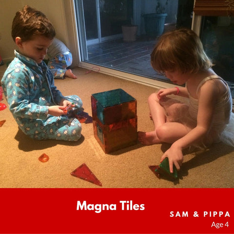 Magna-Tiles Sam and Pippa Age 4 Playing with 48 Piece