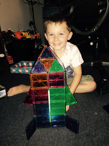 Magna-Tiles Creation by Little Boy