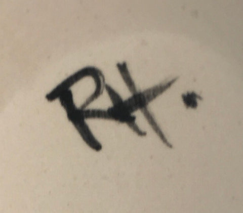 Roseanne’s initials signed on the base of each Wemyss Ware piece she has painted