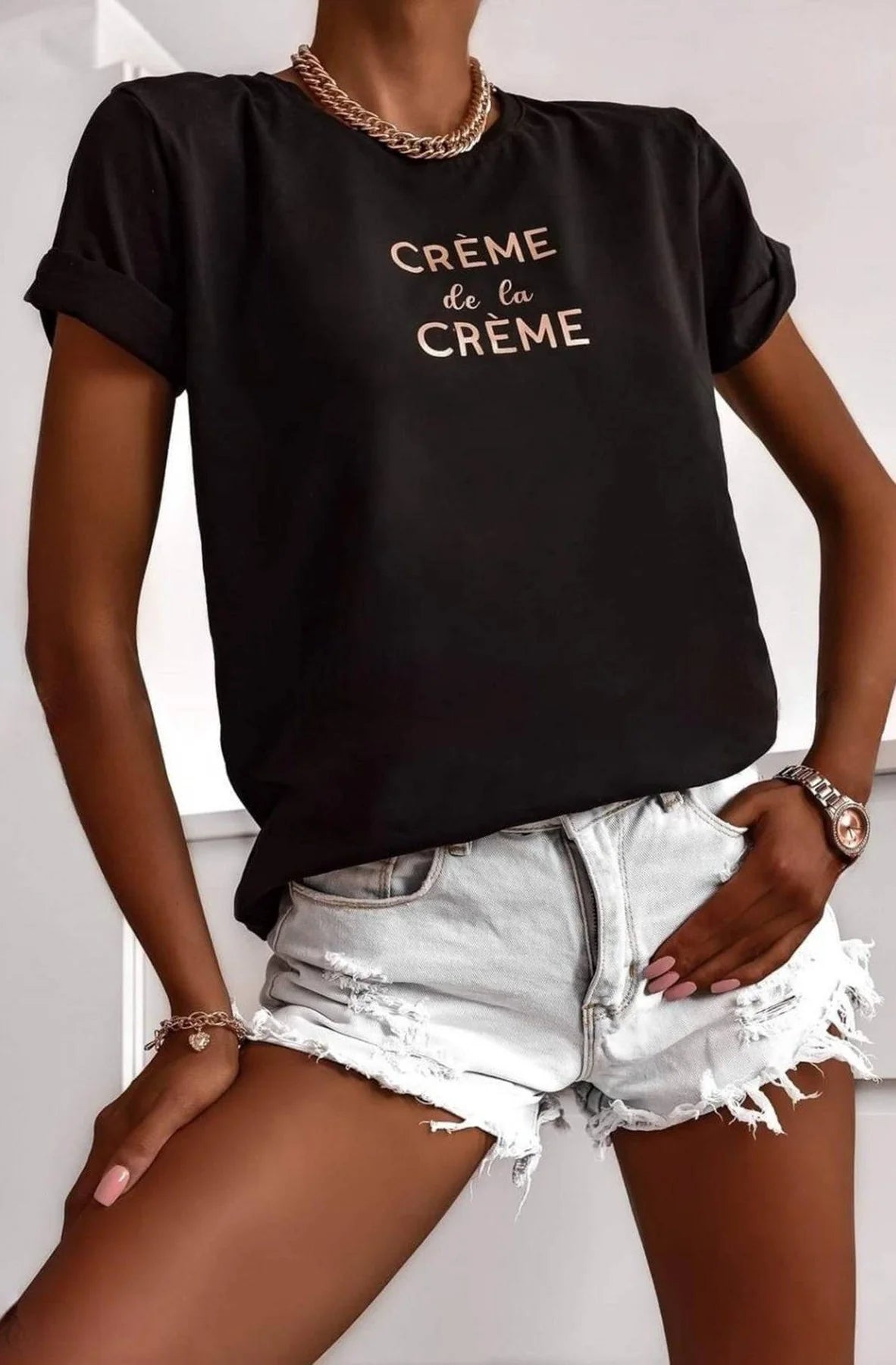 Bukken Cirkel mat CRÈME DE LA CRÈME T-shirt – StylesByMarieAndre