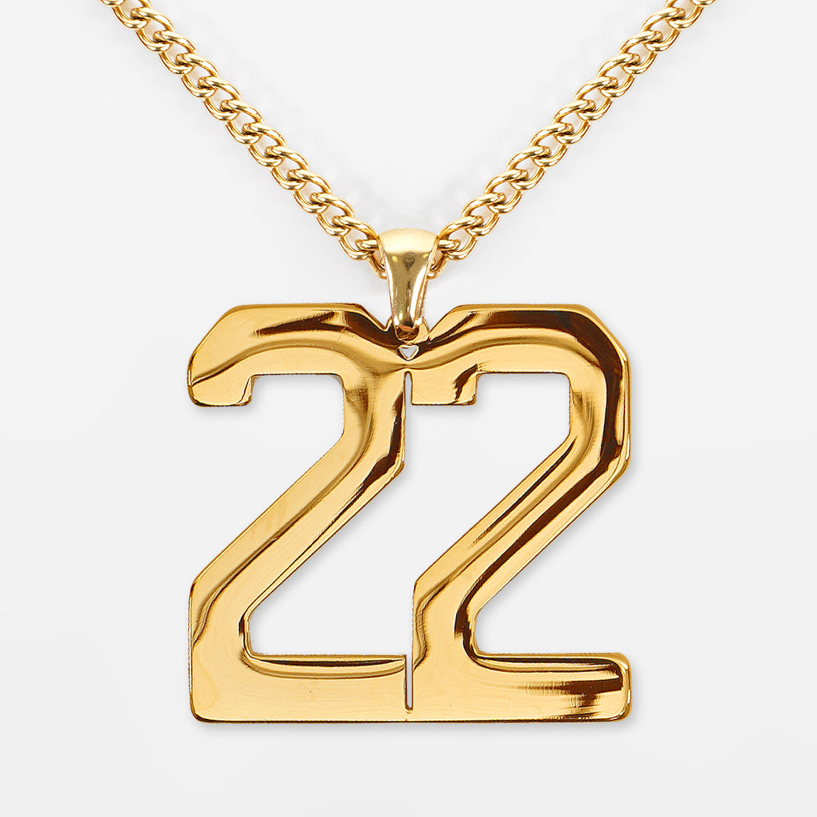 number 22 pendant necklace