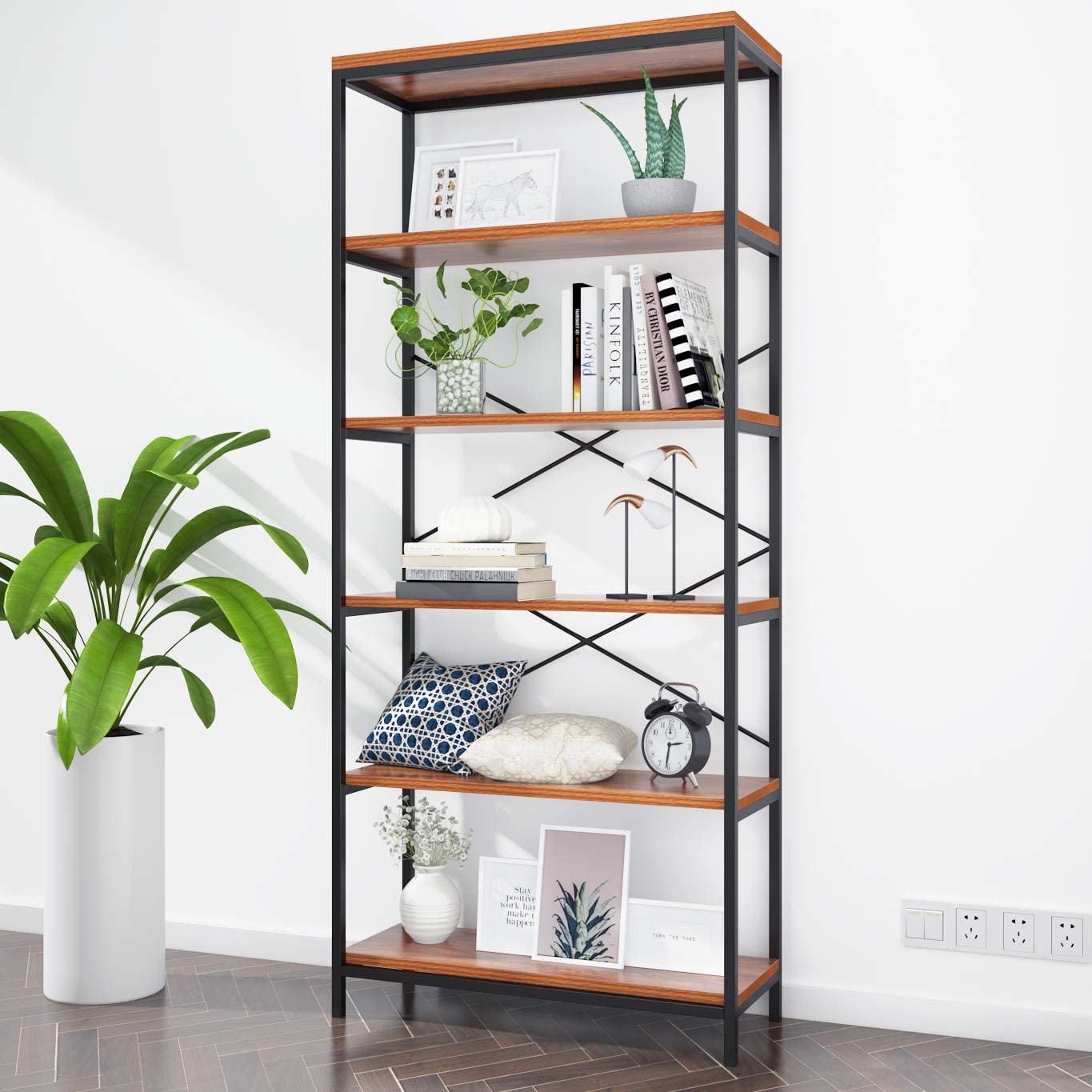 5 shelf bookshelves