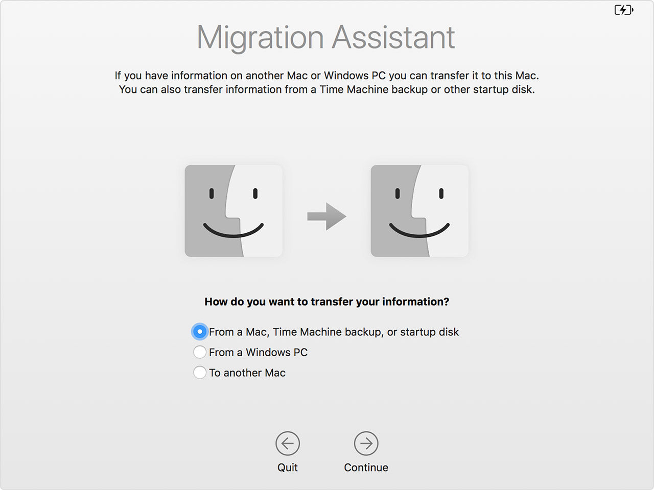 Apple Migration Assistant