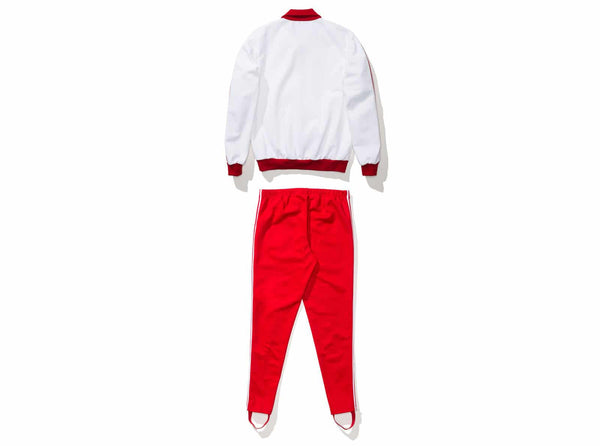 adidas tracksuit red white