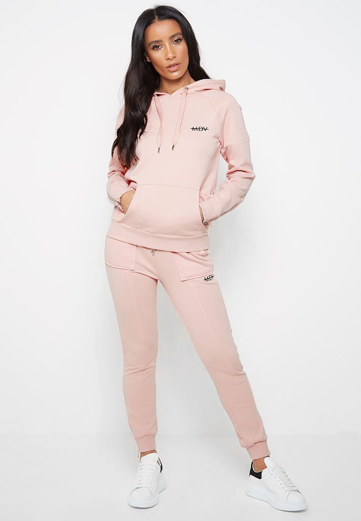 Essential MDV Zip Side Joggers - Pink
