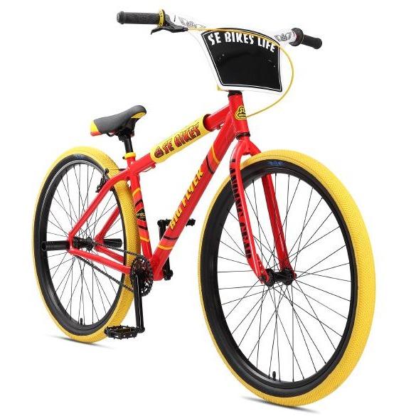 yellow and red bike
