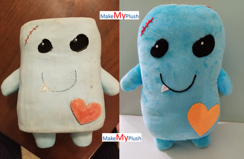 build the custom plush toy from the old or damaged plush toy