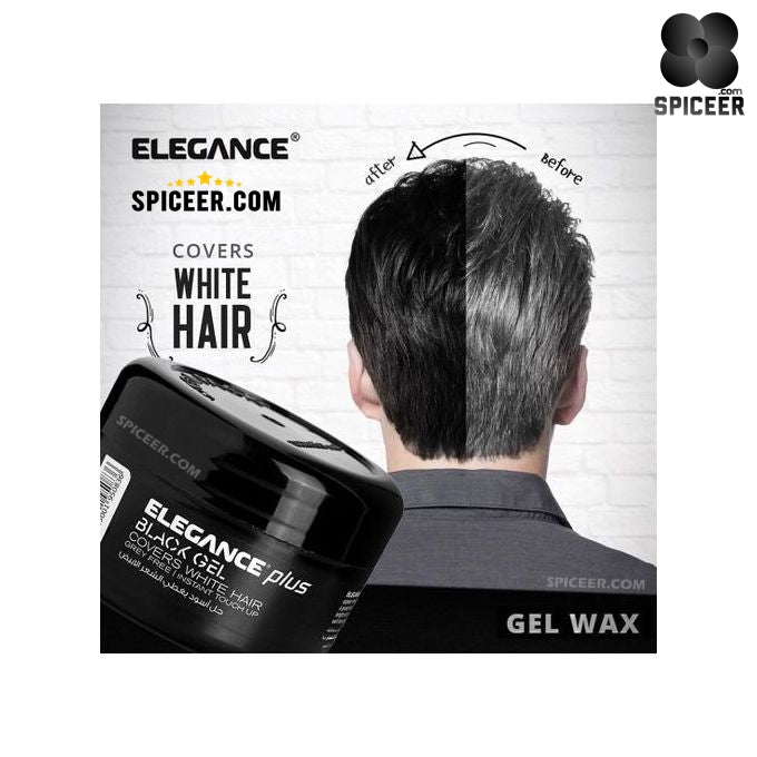 Elegance Plus Black Gel Hair 100ml Cover White Hair - BUY 2 & GET 1 FR –  spiceer