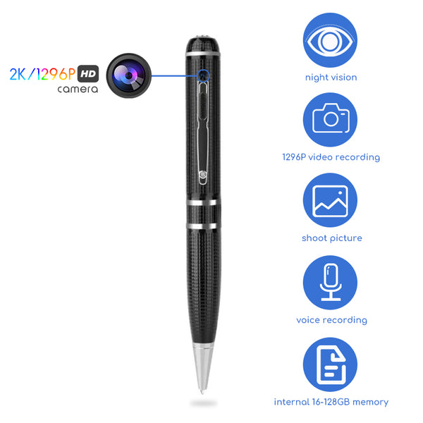 Netto Peer Nieuwheid 2K HD Starlight Night Vision Spy Pen Camera With Motion Detection –  SecurityBees
